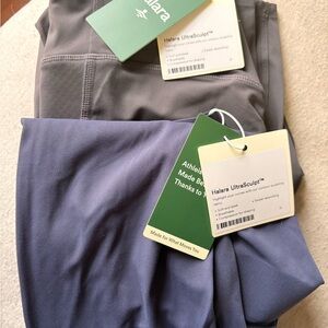 2 NWT HALARA UltraSculpt Leggings in Gray and Blue